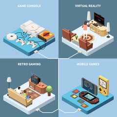 Isometric Gaming Design Concept © Macrovector