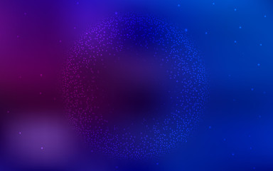 Dark Pink, Blue vector layout with cosmic stars.