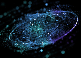 Sparkling galaxy - Cosmic abstract 3d illustration.