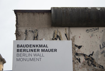 Remnants of the Old Berlin Wall in Berlin, Germany
