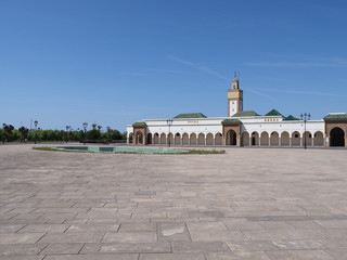 Ahl Fas mosque at square near royal palace in capital city of Rabat in Morocco