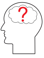 Contour of human head