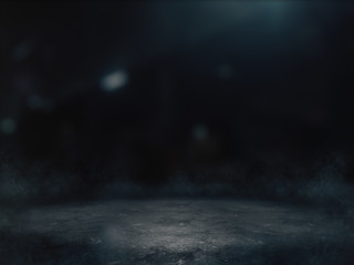 Pedestal for display,Platform for design,Blank product stand,background blurred .3D rendering