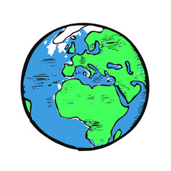 cartoon illustration of the earth