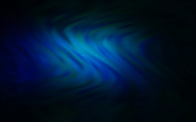 Dark BLUE vector template with space stars.