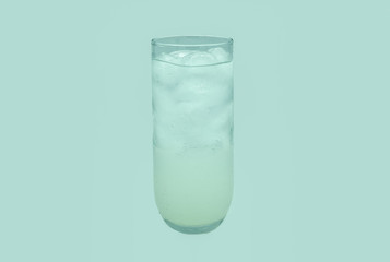 Glass of iced lemon drink