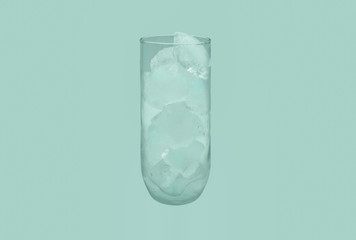 Full glass of pure ice