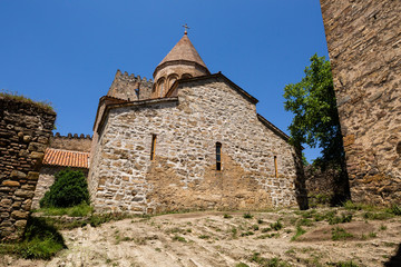Fototapeta na wymiar Famous georgian sightseeing Ananuri castle Georgia
