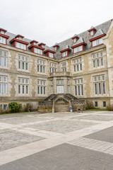 Fototapeta premium Palacio de la Magdalena in the city of Santander, north of Spain. Building of eclectic architecture and English influence next to the Cantabrian Sea