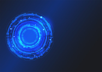 Vector Background of Technology Circles for Digital Technology Concept