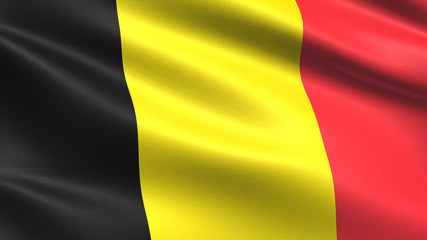 Fototapeta premium Belgium flag, with waving fabric texture