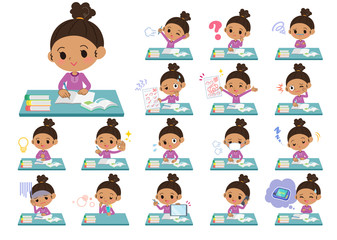 perm hair girl_study