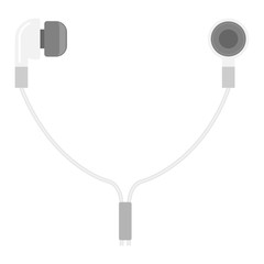 vector image of flat headphone icons for smartphone