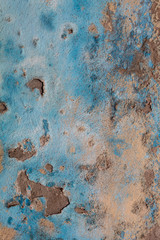 Bluish Old Weathered Damaged Concrete Wall Texture