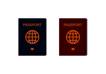 passport icon isolated on white background. vector Illustration.