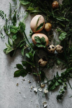 Eggs and Fresh Greens