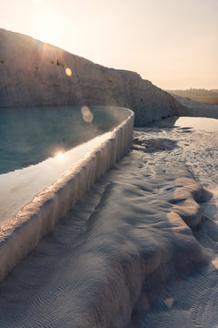 Small pond in limestone mountains