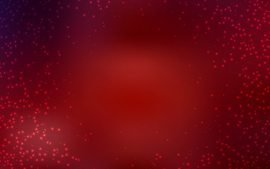 Dark Red vector background with astronomical stars.