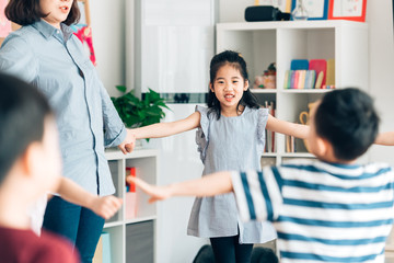 Preshool kids in classroom