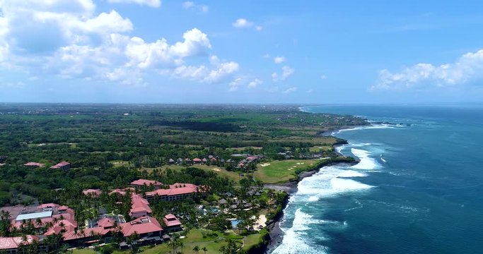 AERIAL; Tabanan beach. Bali, Indonesia.