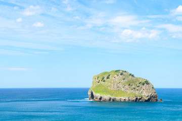aerial view of remote island