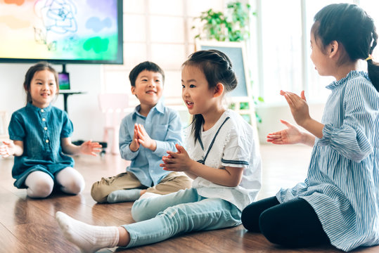 Preschool kids  in classroom