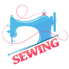 Sewing machine and thread silhouette for cutting and sewing