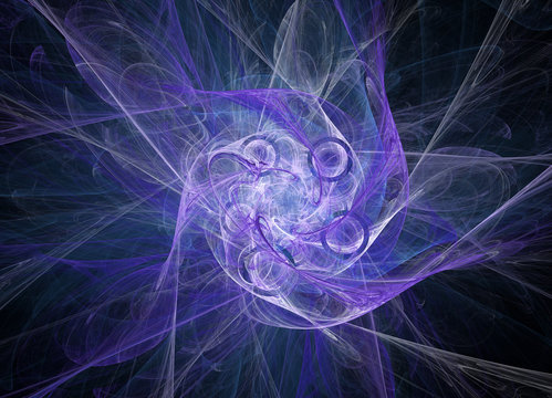 Concept of science and research. Cosmic fluctuations. Abstract 3d illustration.