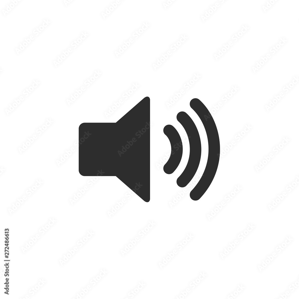 Poster Speaker vector icon isolated on white background. symbol for web site Computer and mobile vector