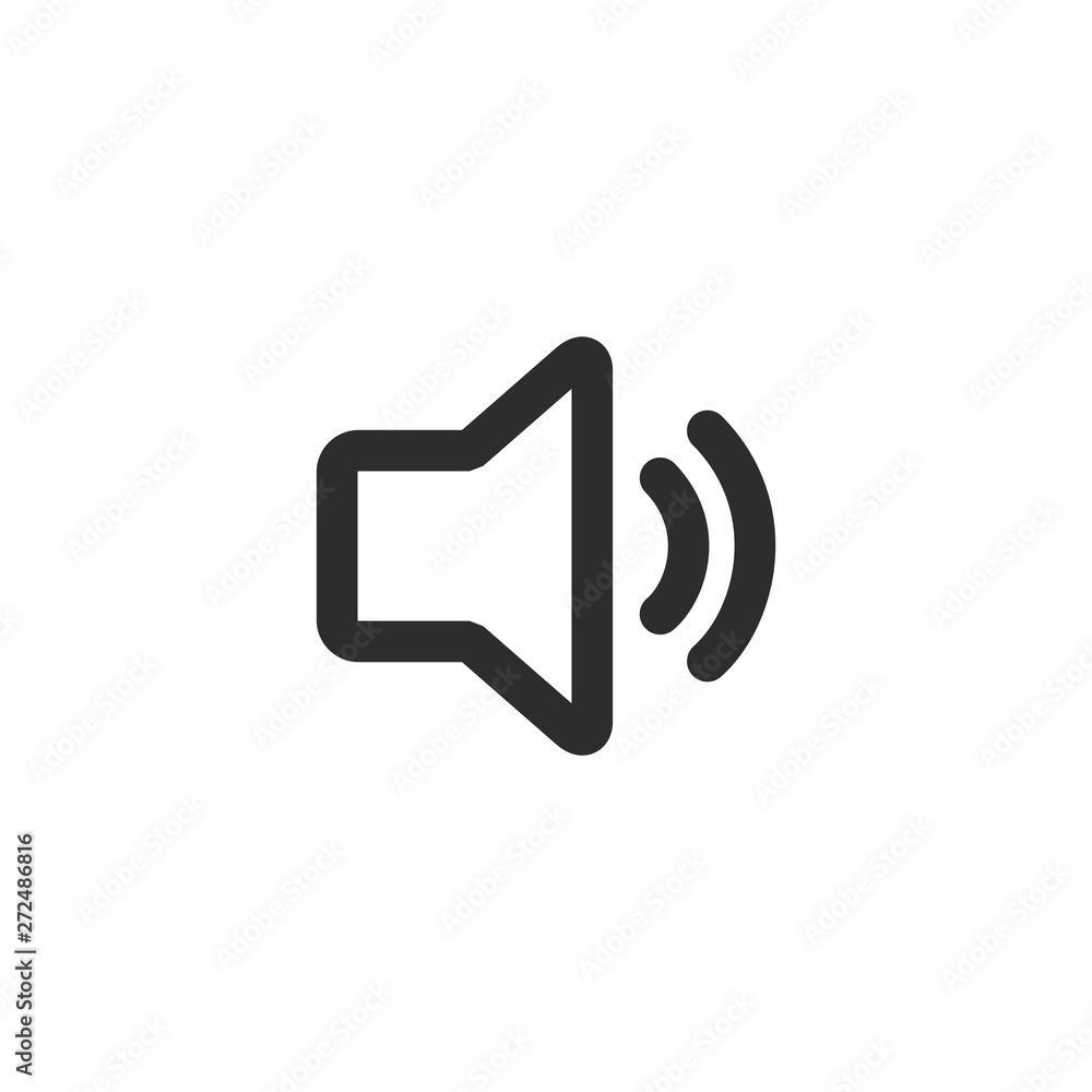 Poster speaker vector icon isolated on white background. symbol for web site computer and mobile vector