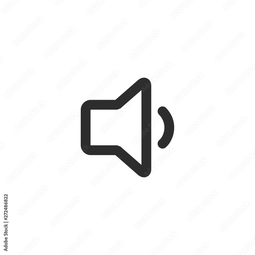 Poster speaker vector icon isolated on white background. symbol for web site computer and mobile vector