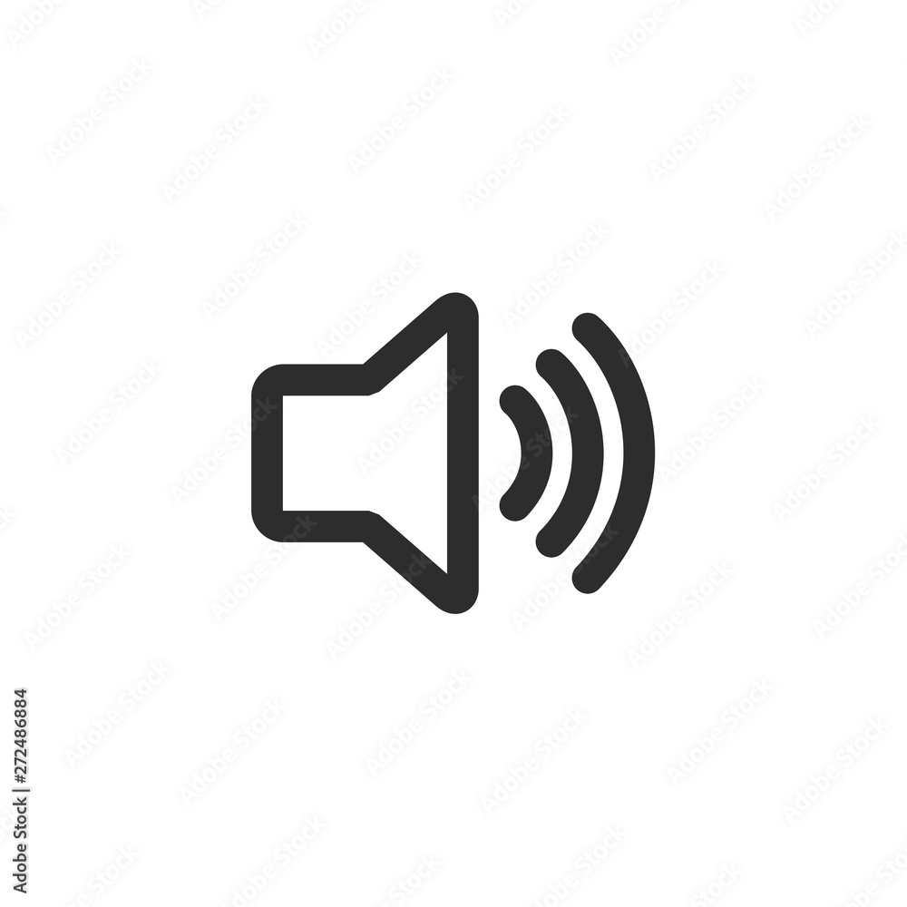 Poster speaker vector icon isolated on white background. symbol for web site computer and mobile vector