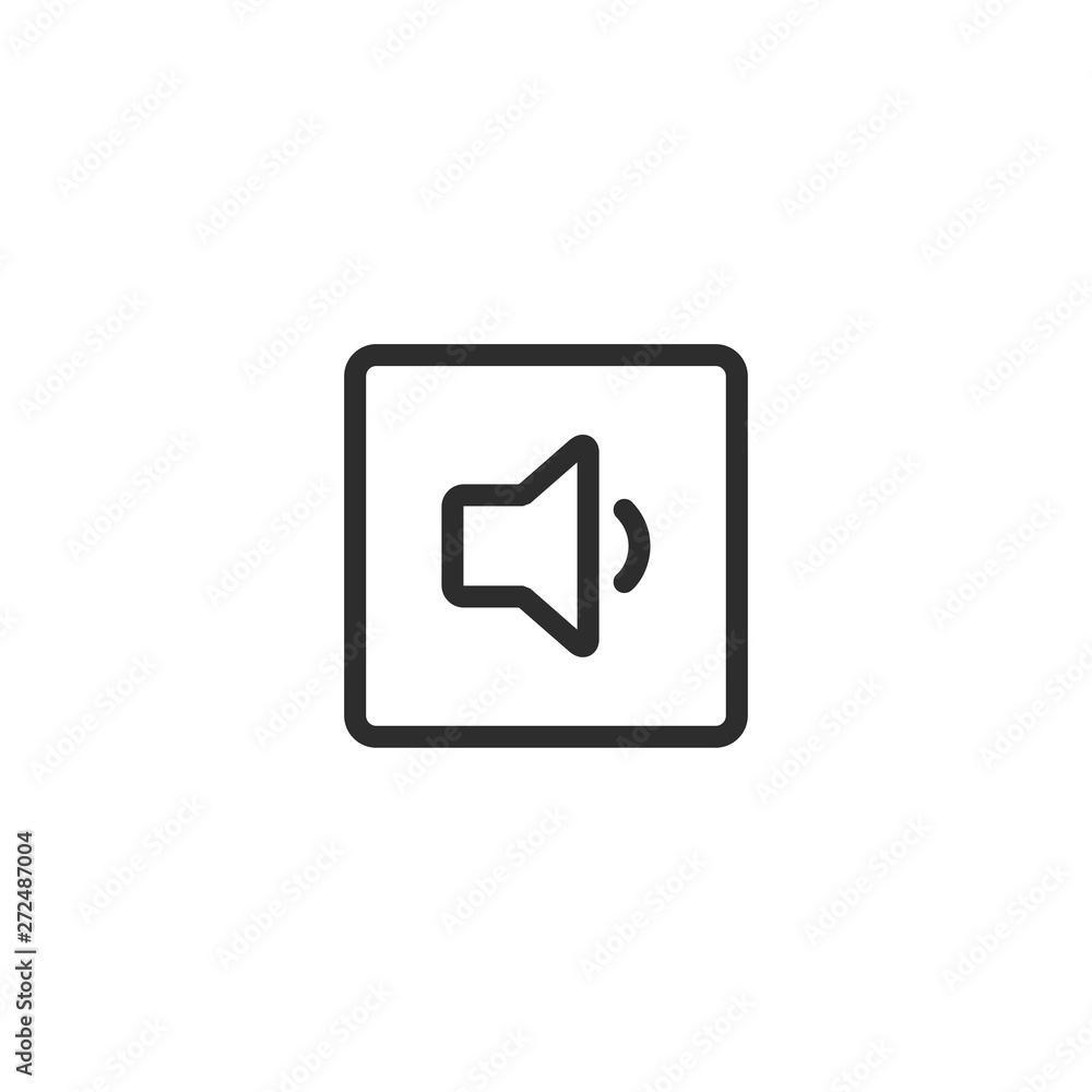 Poster speaker vector icon isolated on white background. symbol for web site computer and mobile vector