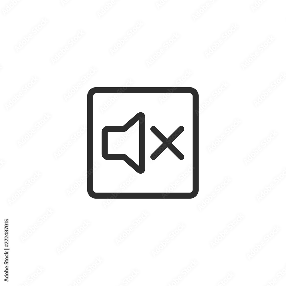Aufkleber Speaker vector icon isolated on white background. symbol for web site Computer and mobile vector