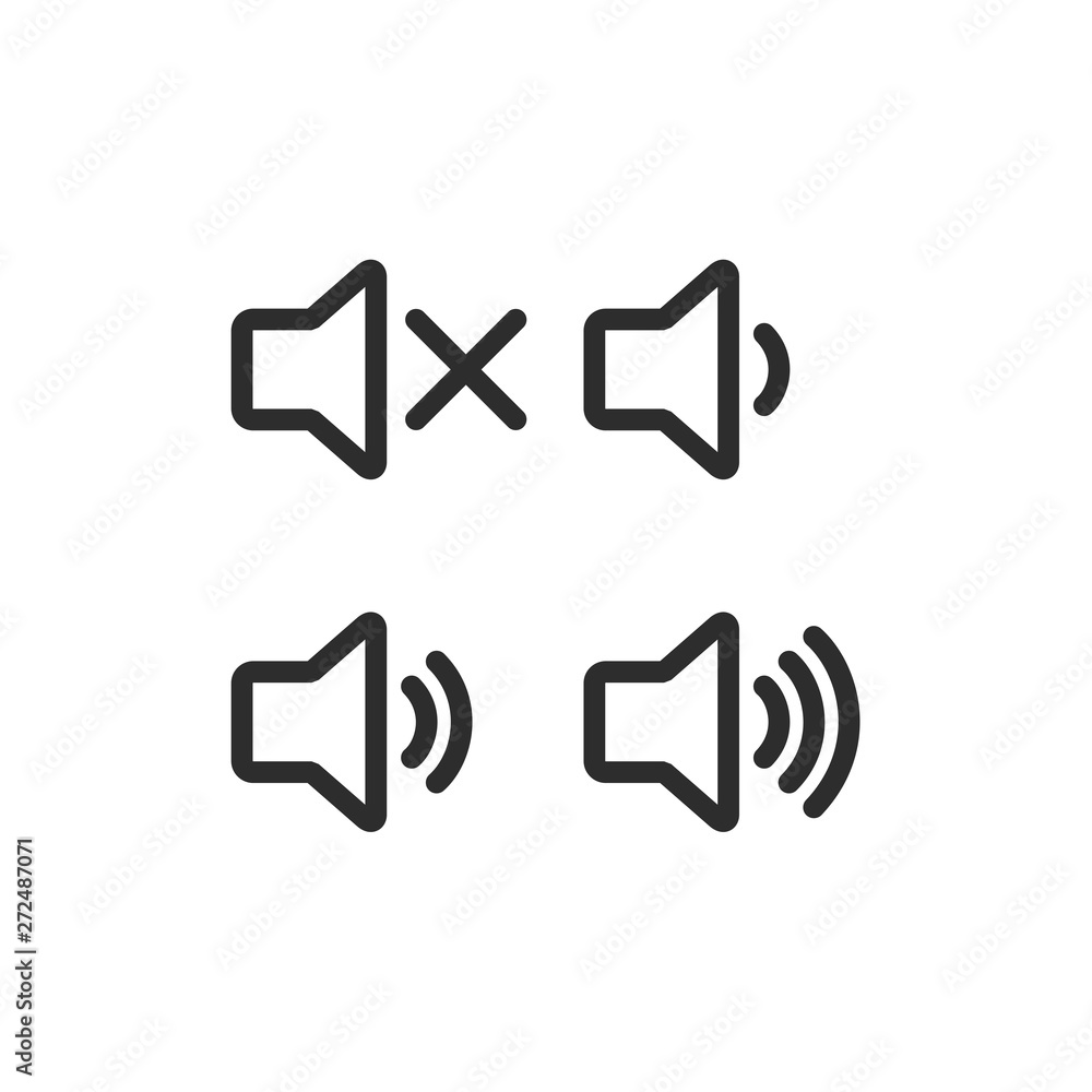 Poster speaker vector set icon isolated on white background. speaker pack symbol for web site computer and 