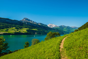 Fototapeta na wymiar Lake of Lucerne. Brunnen. Switzerland