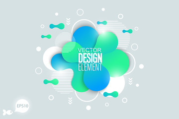 The modern vector liquid form design elements