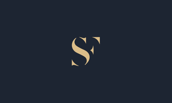 SF logo design template vector illustration