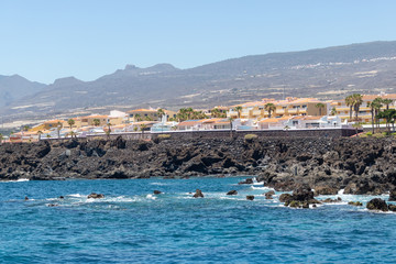 Fototapeta premium Little beach Arena in Puerto de Santiago city,Tenerife, Canary island, Spain.
