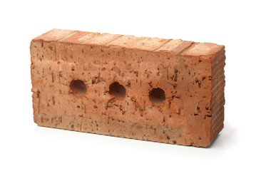 Rough red clay  brick