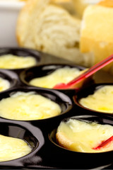 Melted Provolone chesse snacks vertical