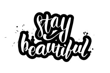 lettering stay beautiful