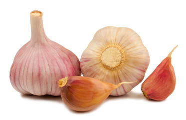Garlic on white background isolated