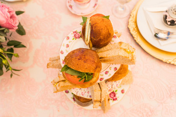 appetizer sandwiches table decor for event