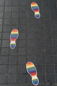 Rainbow Gay Pride Foodsteps