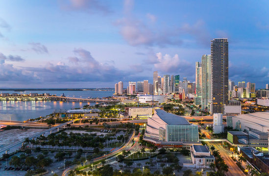 Fototapeta City skyline, Miami, USA