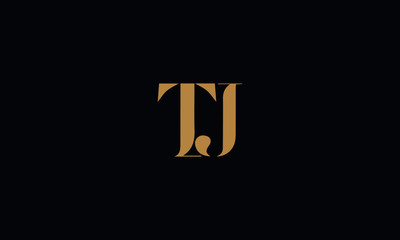 TJ logo design template vector illustration