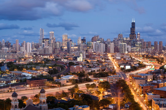 United States, Chicago, city skyline