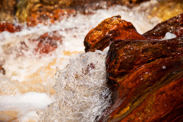 Red water in Rio Tinto, Huelva