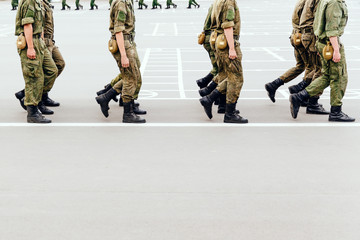 Soldiers marching
